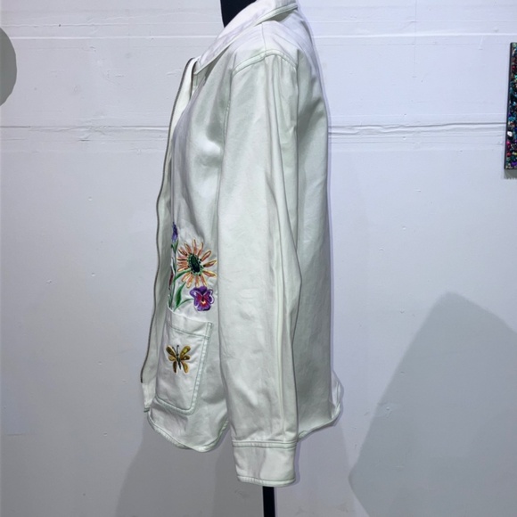 Bob Mackey White denim embroidered jacket - Picture 6 of 12